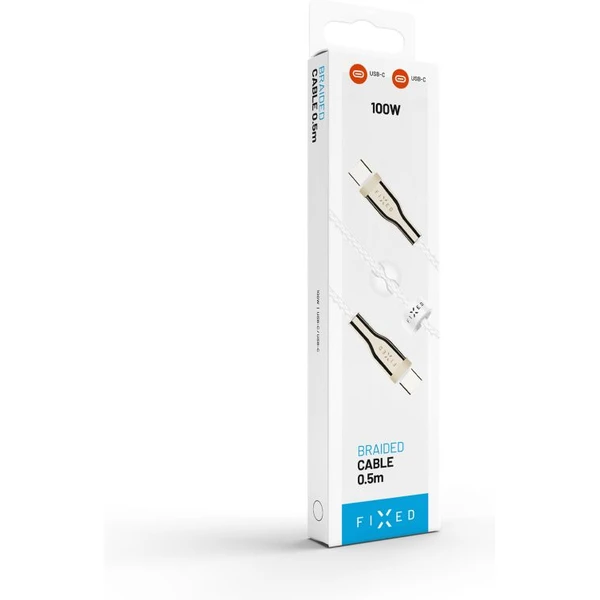 FIXED USB-C/USB-C napájecí kabel 100W 0,5m bílý - Kabely a redukce - Obrázek 9af647cf5f7b4a37a51182c13c39f78e