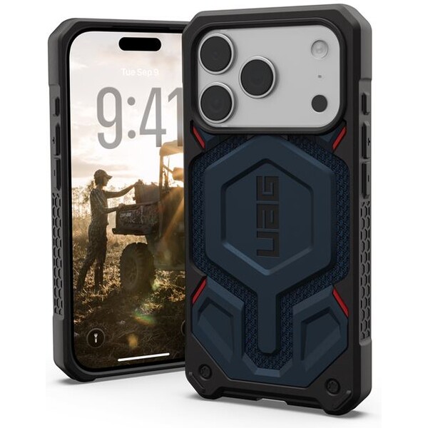 UAG Monarch Pro MagSafe Kevlar kryt iPhone 17 Pro tmavě modrý