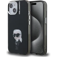 Karl Lagerfeld IML Aquarelle Karl kryt iPhone 15 černý - Pouzdra