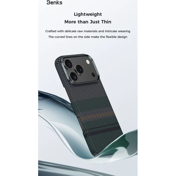 Benks ArmorAir 600D Kevlar MagSafe kryt iPhone 17 Aurora - Pouzdra - Obrázek 9b1bd3dc09ad4090962c33fa626f2668