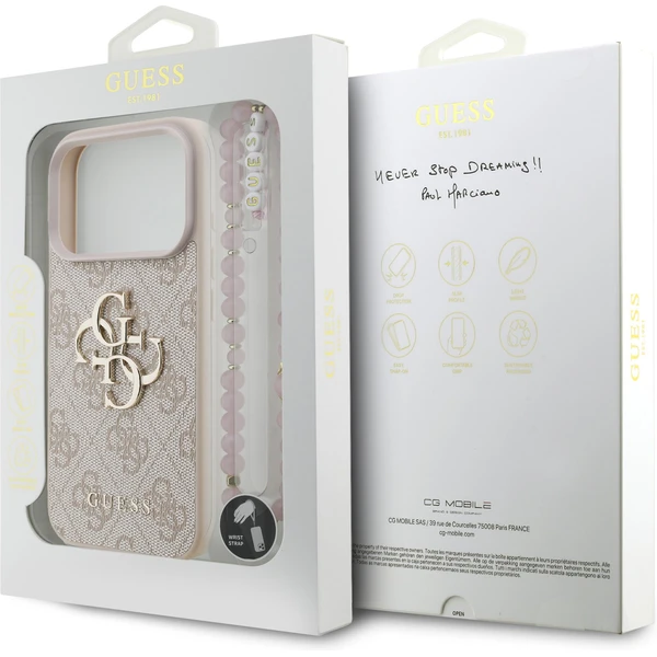 Guess PU 4G Metal Logo Strap kryt iPhone 17 Pro růžový - Pouzdra - Obrázek 9b1c3a1d53d04266a334b0c22dcee20f