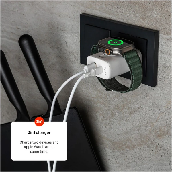 FIXED Power Socket GaN nabíječka USB-A/USB-C a nabíječkou pro Apple Watch bílá - Nabíječky - Obrázek 9b284be2ec56452782aa7073642becdc