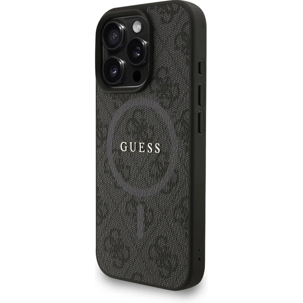 Guess PU Leather 4G Colored Ring Strap MagSafe kryt iPhone 16 Pro černý - Pouzdra - Obrázek 9b607e74553f413f95e55f8c8781ccc2