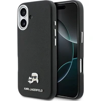 Karl Lagerfeld PU Karl and Choupette Heads Pins MagSafe kryt iPhone 17 černý - Pouzdra