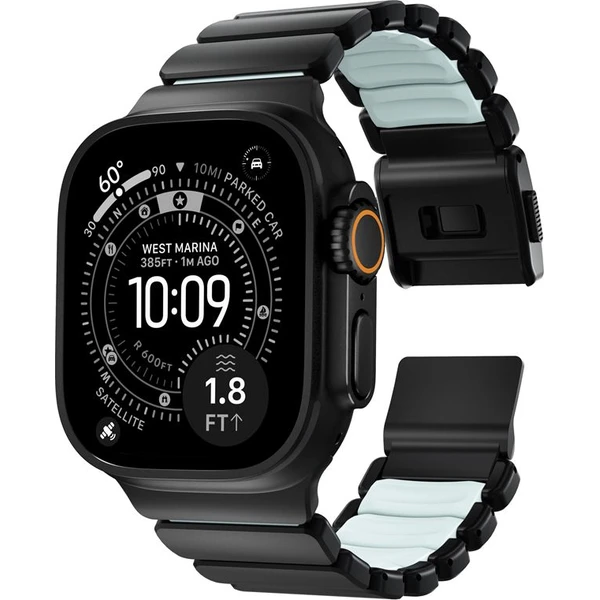 Nomad Stratos Band FKM řemínek Apple Watch 45/46/49mm Black Titanium/Icy Blue - Řemínky - Obrázek 9c17e929226f429f8cc5d1373ee099c6
