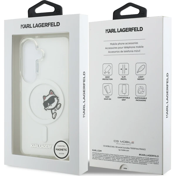 Karl Lagerfeld IML Choupette Peekaboo Logo Magnetic kryt Samsung Galaxy S26 čirý - Pouzdra - Obrázek 9c1a4989194e413abab78cd868f473f0