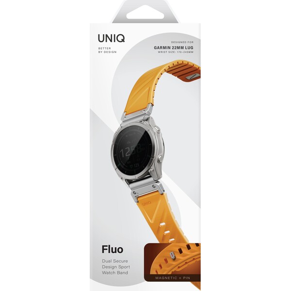 UNIQ Fluo Magnetický řemínek pro Garmin (Quick Release/QuickFit 22 mm) Pale Orange - Řemínky - Obrázek 9c1d249307a745a4ae27854452984926