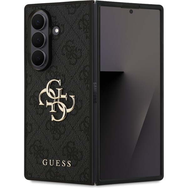 Guess PU 4G Metal Logo kryt Samsung Galaxy Z Fold 7 šedý