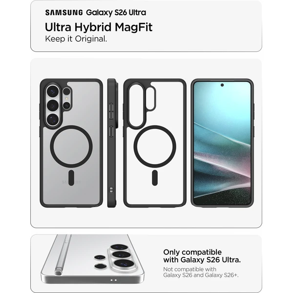 Spigen Ultra Hybrid MagSafe kryt Samsung Galaxy S26 Ultra matně černý - Pouzdra - Obrázek 9cddcdb2daa5424d870fee7104ae2c09