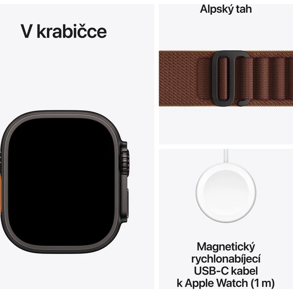 Apple Watch Ultra 4 49mm Černý titan s burgundsky červeným Alpským tahem M - Chytré hodinky - Obrázek 9d679d527e274ffc92fe99f8bfc4f935