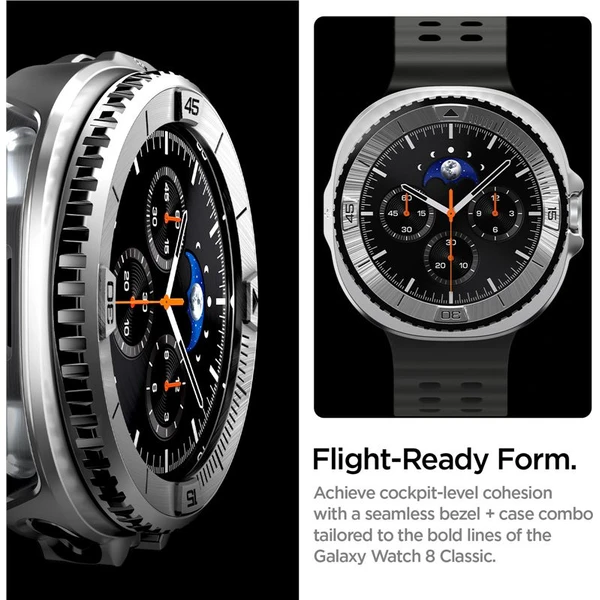Spigen Bezel Tune Pro (Pilot) kroužek Samsung Galaxy Watch8 Classic 46mm stříbrný - Pouzdra - Obrázek 9d7cab04092e445ab082231332a2c5e2
