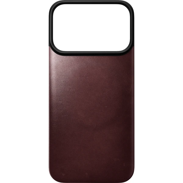 Nomad Magnetic Leather Back (Horween) MagSafe kožený kryt iPhone 17 Pro/18 Pro Burgundy - Pouzdra - Obrázek 9da3dd1f85b843539883175b9c7b3b5d