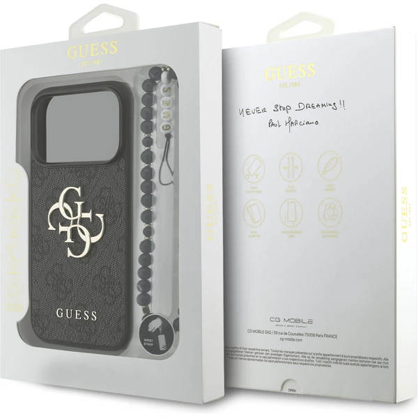 Guess PU 4G Metal Logo Strap kryt iPhone 17 Pro černý - Pouzdra - Obrázek 9de04acdd60a4d8b8e93e508992cec62