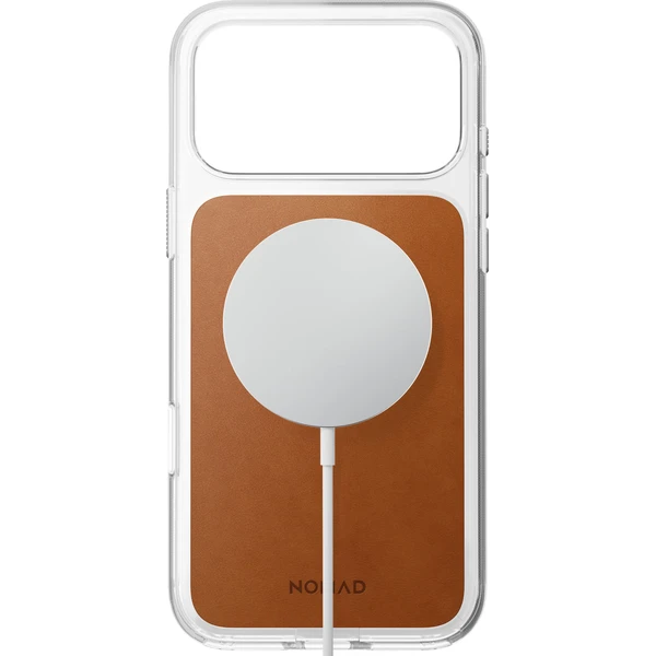 Nomad Clear Leather (Horween) MagSafe kryt iPhone 18 Pro Max Saddle - Pouzdra - Obrázek 9e07e2d3a8fc4cf29e5953fdc6a8cbdc