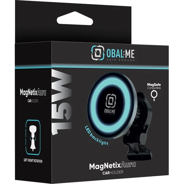 OBAL:ME MagNetix Aura Bezdrátový nabíjecí držák do auta 15W černý - Držáky - Obrázek 9e0c0df8a7384048b3bea570baca67be