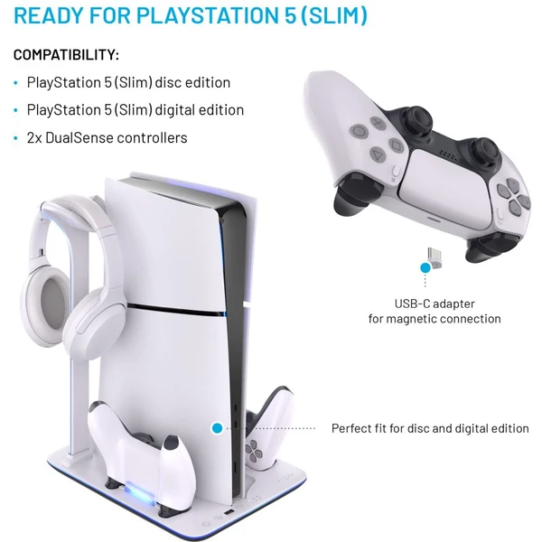 FIXED nabíjecí stanice pro PlayStation 5 Slim s LED podsvícením - Nabíječky - Obrázek 9e254f1ead1b4b098986b0bfd6464944