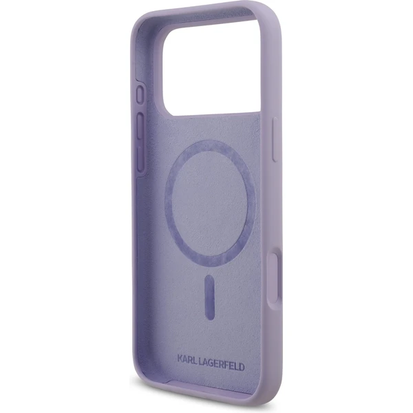 Karl Lagerfeld Liquid Silicone Karl and Choupette MagSafe kryt iPhone 17 Pro Max fialový - Pouzdra - Obrázek 9e274cc52f0a444781832a454f03144e