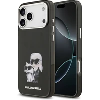 Karl Lagerfeld IML Aquarelle Karl and Choupette kryt iPhone 17 Pro černý - Pouzdra