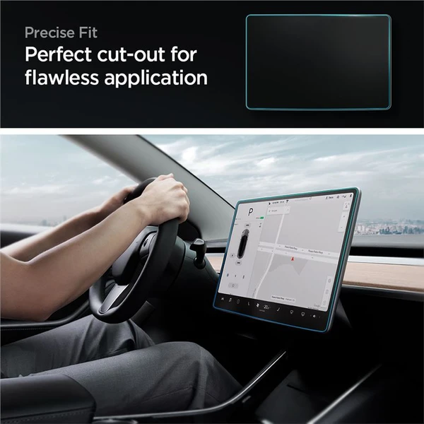 Spigen EZ Fit Anti Glare tvrzené sklo Tesla Model Y/3 čiré - Ochranné folie a skla - Obrázek 9e75b5c73aa24508a2b906bb9c891306