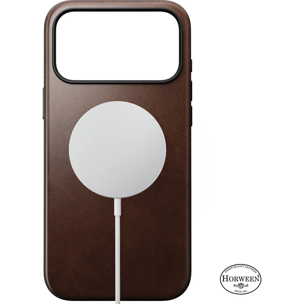 Nomad Modern Leather (Horween) MagSafe kožený kryt iPhone 18 Pro Max Rustic Brown - Pouzdra - Obrázek 9e9abb71ac4544c1966a5dcf33231478