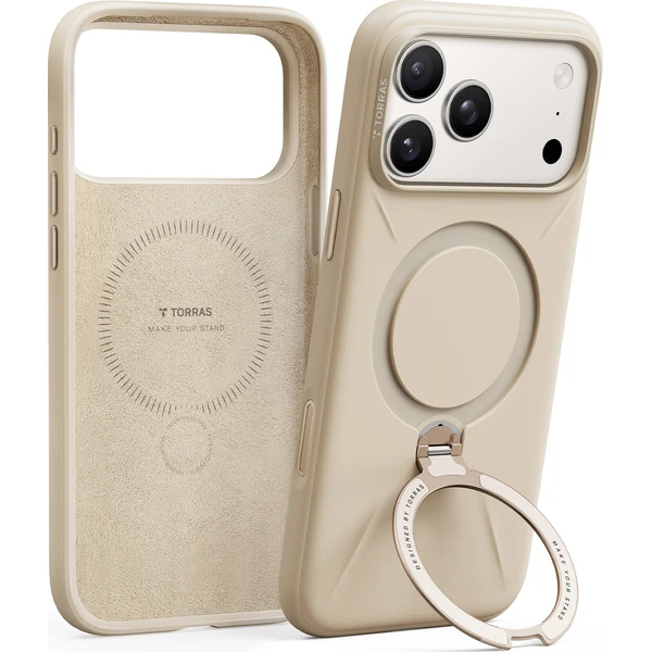 Torras Ostand Q3 Silicone MagSafe kryt iPhone 17 Pro Max desert gold - Pouzdra - Obrázek 9ec20b6b68a842b8a3be84f9959550fb