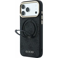 Guess PU 4G Ring Stand MagSafe kryt iPhone 18 Pro Max černý - Pouzdra