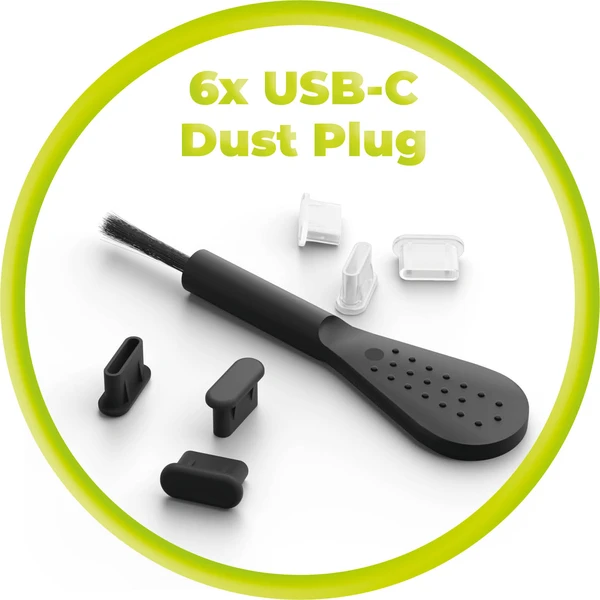 Mobile Origin USB-C Dust Plug & Cleaning Brush sada ochranných kryt a štětečku černá/čirá - Čistící sady - Obrázek 9ef7f88be6984ef29d9e86a7e153c5eb
