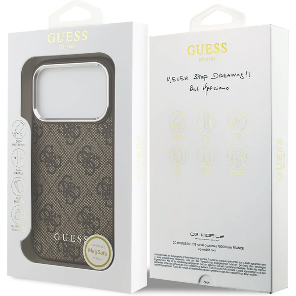 Guess 4G MagSafe kryt iPhone 17 Pro hnědý - Pouzdra - Obrázek 9efacf7b2f7b477dbedbcd361fff07cb