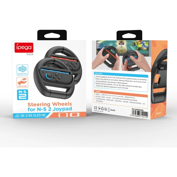 iPega SW2054 Racing Wheel volanty pro JoyCon ovladače Nintendo Switch 2 černá - Volanty - Obrázek 9f9172ff961148fda901d3077ab440f2