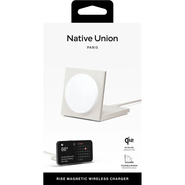 Native Union Rise Solo Qi2 (MagSafe) bezdrátová nabíječka šedá - Nabíječky - Obrázek 9f96a42209e34067b4f074826c0598d4