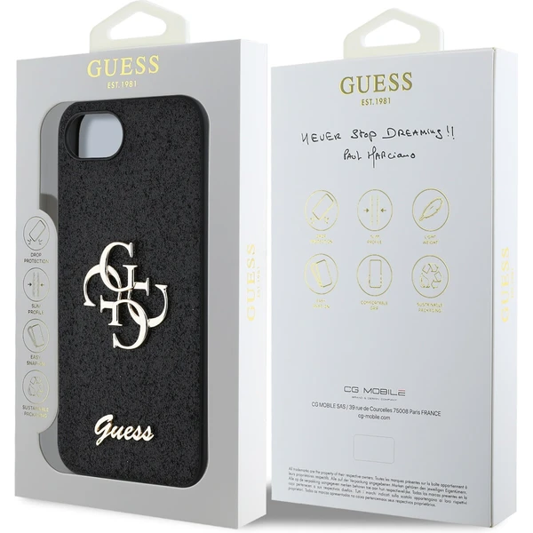 Guess PU Fixed Glitter 4G Metal Logo kryt iPhone 17e/16e černý - Pouzdra - Obrázek 9ffe6defd6f74526b0a706ef72ea13bd