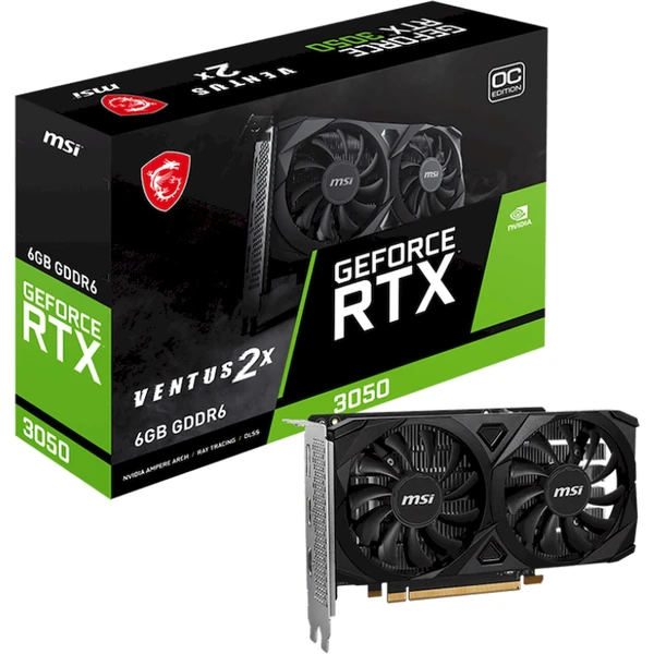 MSI NVIDIA GeForce RTX 3050 VENTUS 2X E 6G OC 6GB GDDR6 - Grafické karty - Obrázek A0IA000O01