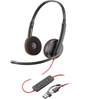 Poly Blackwire 3220 Headset + USB-C/A adaptér - Sluchátka