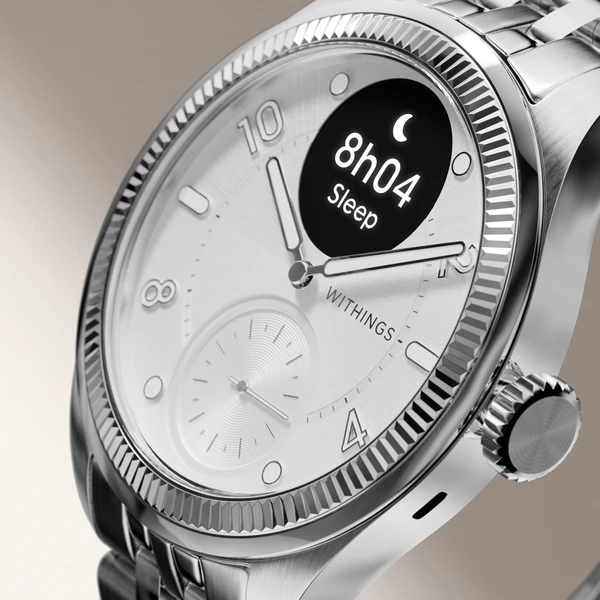 Withings Scanwatch Nova Brilliant Edition 39mm stříbrné - Chytré hodinky - Obrázek A1KA000P01