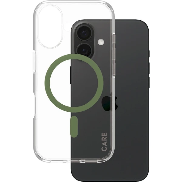 PanzerGlass® CARE kryt Apple iPhone 16 MagSafe Urban Combat čirý/zelený - Pouzdra - Obrázek A208000P01