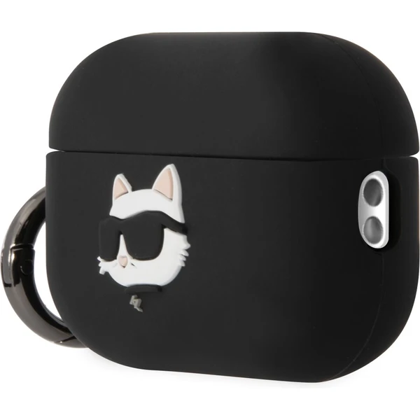Karl Lagerfeld 3D Logo NFT Choupette Head Silikonové pouzdro Airpods Pro 2 černé - Pouzdra - Obrázek A20L300401