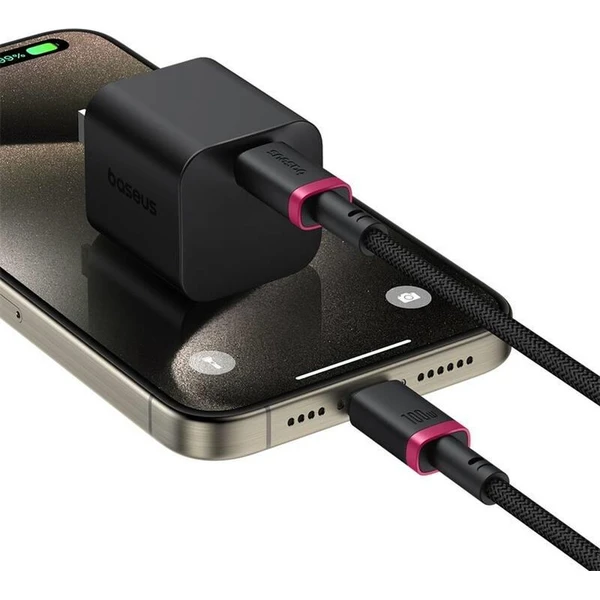 Baseus Dura USB-C/USB-C napájecí kabel 100W 1m červeno/černý - Kabely a redukce - Obrázek A22R000K01