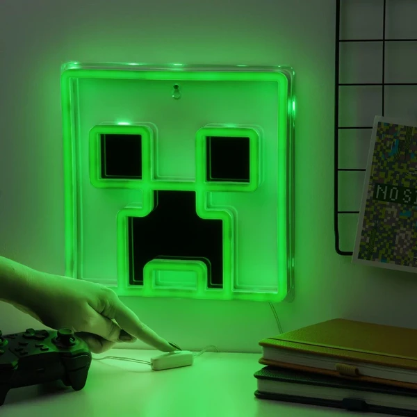 Lampička Minecraft - Creeper Neon - Lampičky - Obrázek A2EB000O01