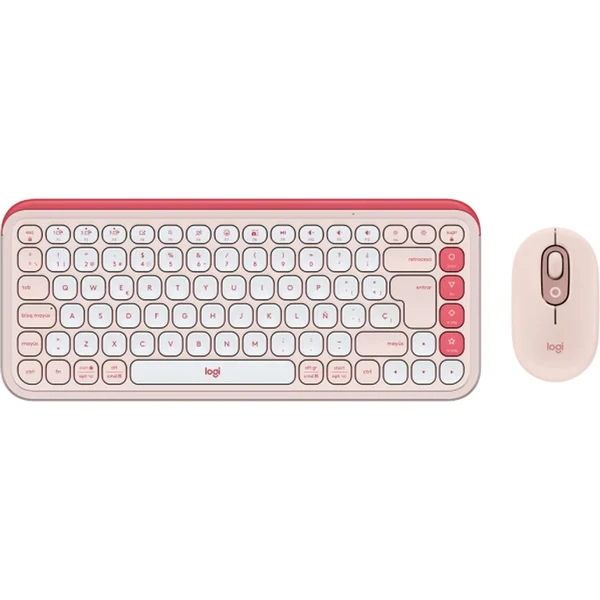 Logitech POP Combo (US) klávesnice a myš růžová - Klávesnicové sety - Hlavní obrázek