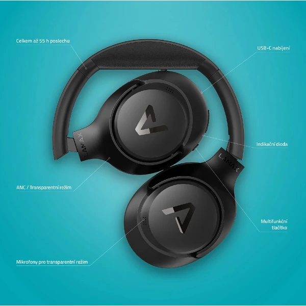 LAMAX NoiseComfort2 ANC bezdrátová sluchátka - Sluchátka - Obrázek A335000K01