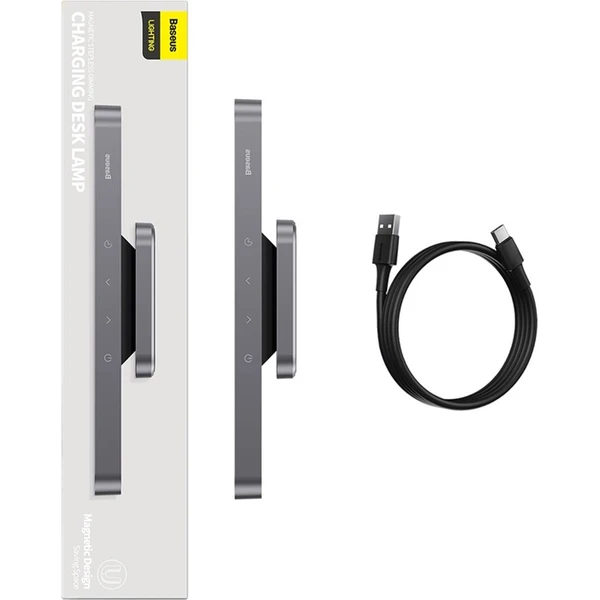 Baseus Magnetic Pro magnetická bezdrátová LED lampa šedá - Lampičky - Obrázek A3AE000N01