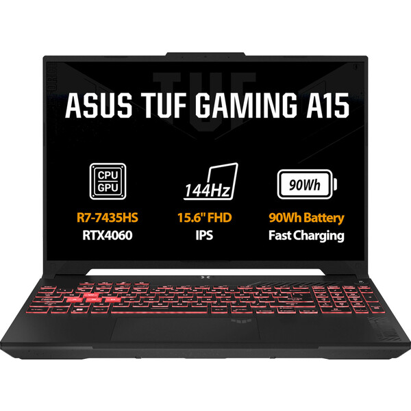 ASUS TUF Gaming A15 FA507NV-LP025W Šedá