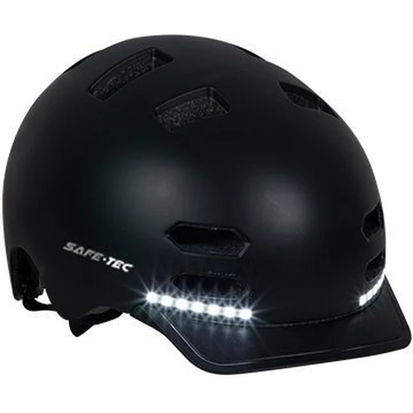 Safe-Tec SK8 chytrá helma na skate, kolobežku S (53cm- 55 cm) černá - Elektrické koloběžky - Obrázek A3FY000501
