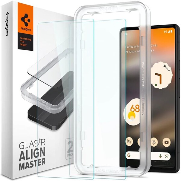 SPIGEN ALM GLAS.TR SLIM 2-PACK GOOGLE PIXEL 6A AGL04695 Čirá