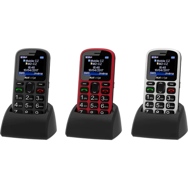 ALIGATOR A321 Senior červený/černý + stolní nabíječka (Další) - Mobilní telefony - Obrázek A3PR000501