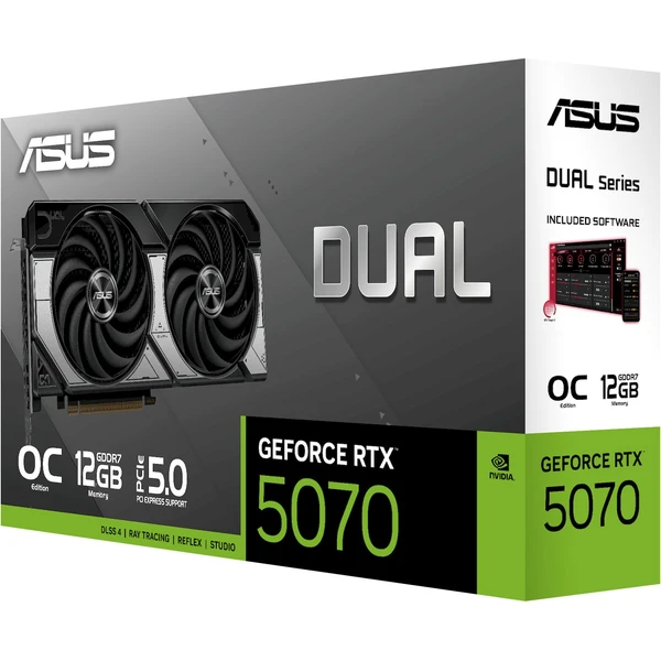 ASUS Dual NVIDIA GeForce RTX 5070 12GB GDDR7 OC - Grafické karty - Obrázek A3RI000K01