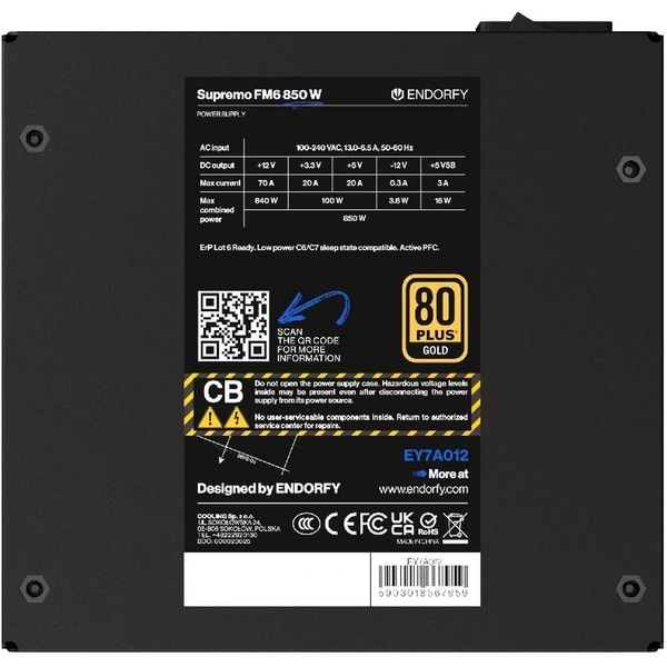 Endorfy Supremo FM6 Gold 850W - Zdroje - Obrázek A3YC000K01