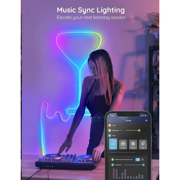 Govee Neon SMART ohebný LED pásek RGBIC, 2m - Chytrá osvětlení - Obrázek A4H4000J01