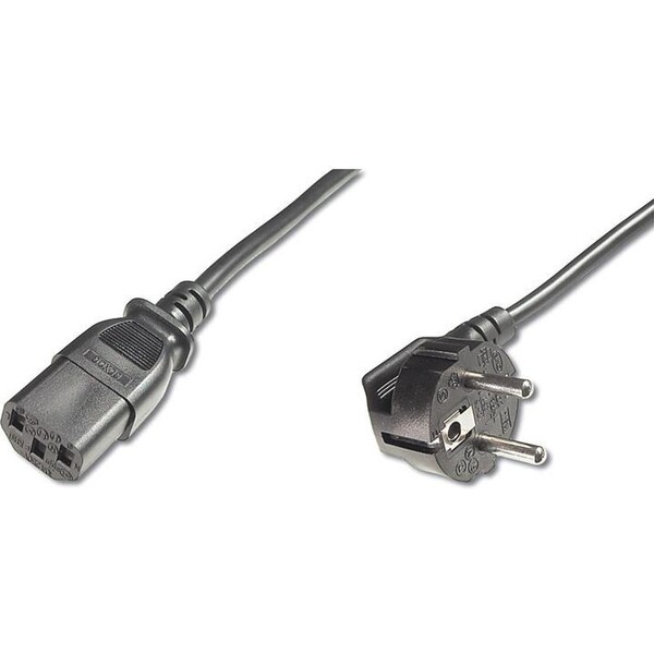 PREMIUMCORD napájecí kabel 230V 2m úhlový 90st, kpsp2-90, 2m Černá