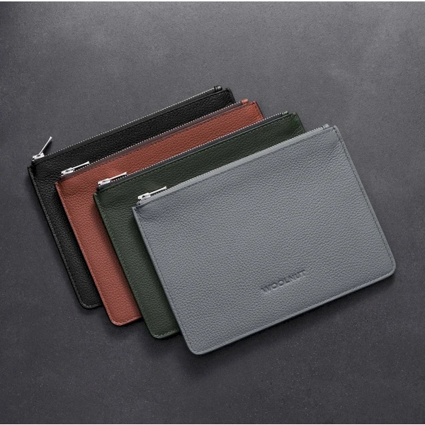 Woolnut Leather Pouch (Flat) kožené pouzdro černé - Organizéry - Obrázek A568000701